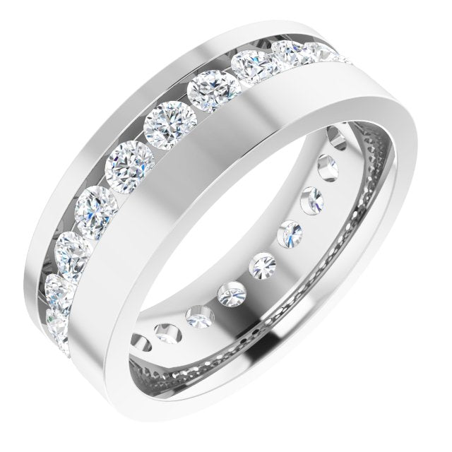 14K White 2 CTW Lab-Grown Diamond Band
