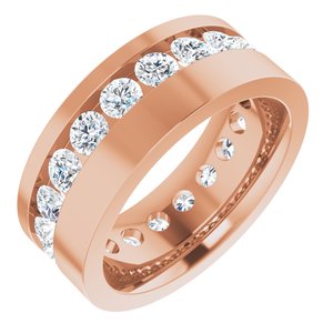 14K Rose 1 3/4 CTW Lab-Grown Diamond Band
