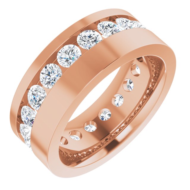14K Rose 1 3/4 CTW Lab-Grown Diamond Band