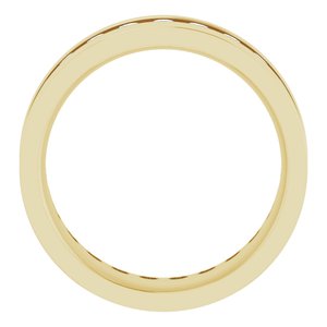 14K Yellow 3/4 CTW Lab-Grown Diamond Band