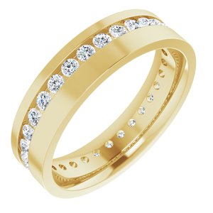 14K Yellow 9/10 CTW Lab-Grown Diamond Band