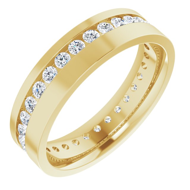 14K Yellow 9/10 CTW Lab-Grown Diamond Band
