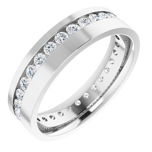 14K White 9/10 CTW Lab-Grown Diamond Band