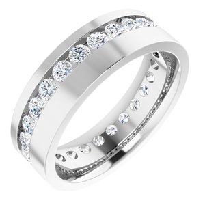 14K White 3/4 CTW Lab-Grown Diamond Band