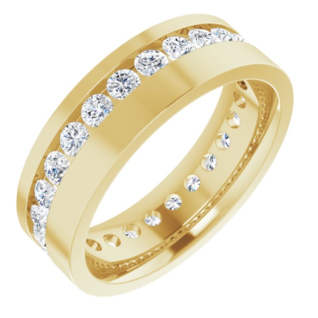 14K Yellow 3/4 CTW Lab-Grown Diamond Band