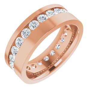 14K Rose 3/4 CTW Lab-Grown Diamond Band
