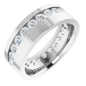 14K White 3/4 CTW Lab-Grown Diamond Band