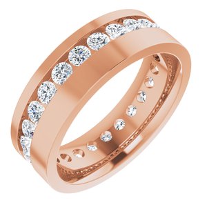 14K Rose 3/4 CTW Lab-Grown Diamond Band