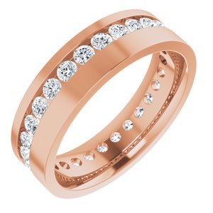 14K Rose 7/8 CTW Lab-Grown Diamond Band