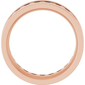 14K Rose 3/4 CTW Lab-Grown Diamond Band