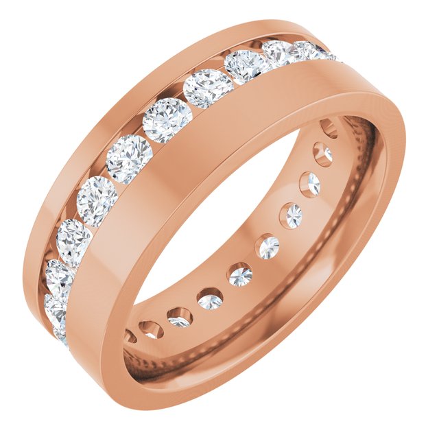 14K Rose 3/4 CTW Lab-Grown Diamond Band