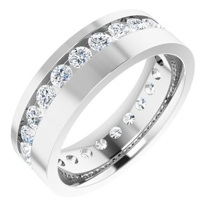 14K White 2 1/6 CTW Lab-Grown Diamond Band