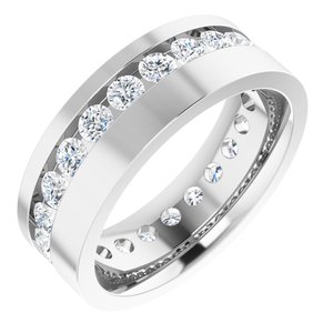 14K White 3/4 CTW Lab-Grown Diamond Band