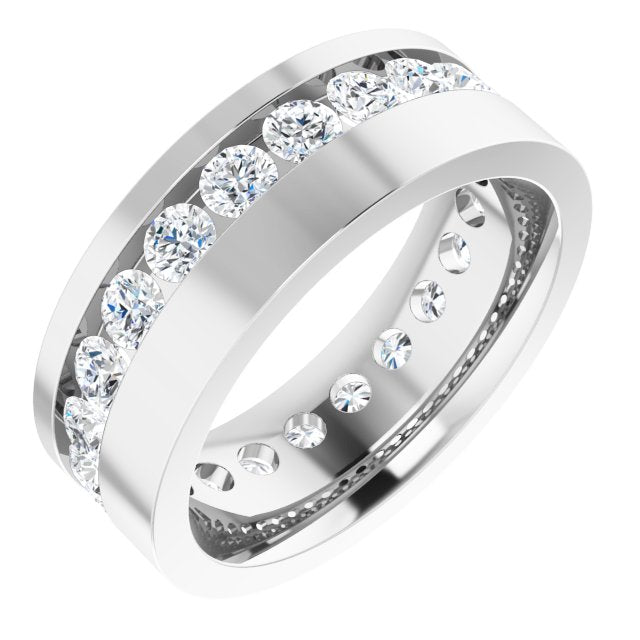 14K White 2 CTW Lab-Grown Diamond Band