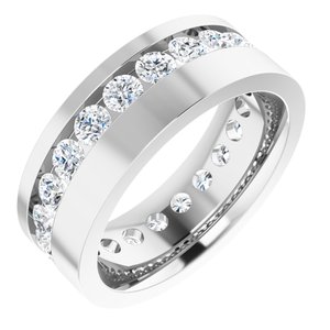 14K White 2 CTW Lab-Grown Diamond Band