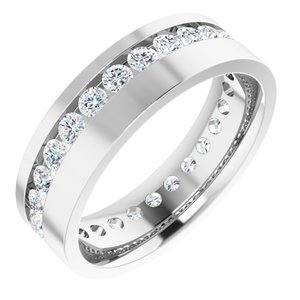 14K White 3/4 CTW Lab-Grown Diamond Band