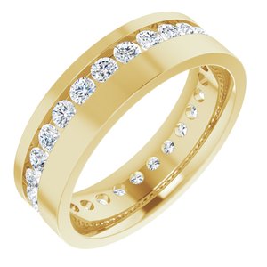14K Yellow 3/4 CTW Lab-Grown Diamond Band