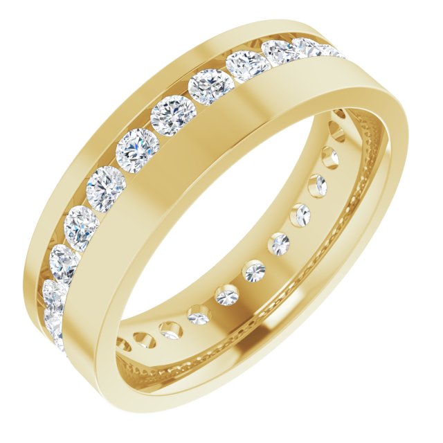 14K Yellow 3/4 CTW Lab-Grown Diamond Band