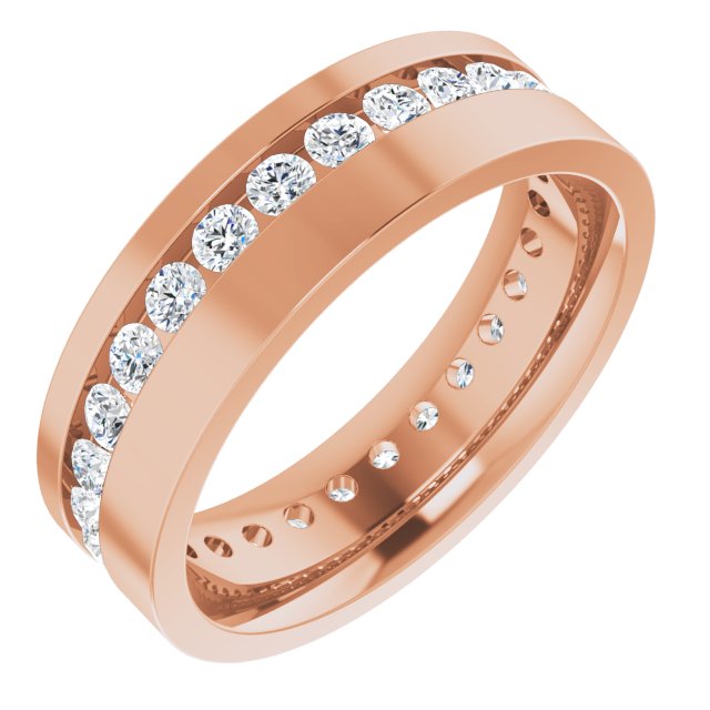 14K Rose 7/8 CTW Lab-Grown Diamond Band