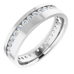 14K White 1 CTW Lab-Grown Diamond Band