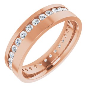 14K Rose 9/10 CTW Lab-Grown Diamond Band