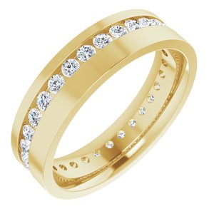 14K Yellow 9/10 CTW Lab-Grown Diamond Band