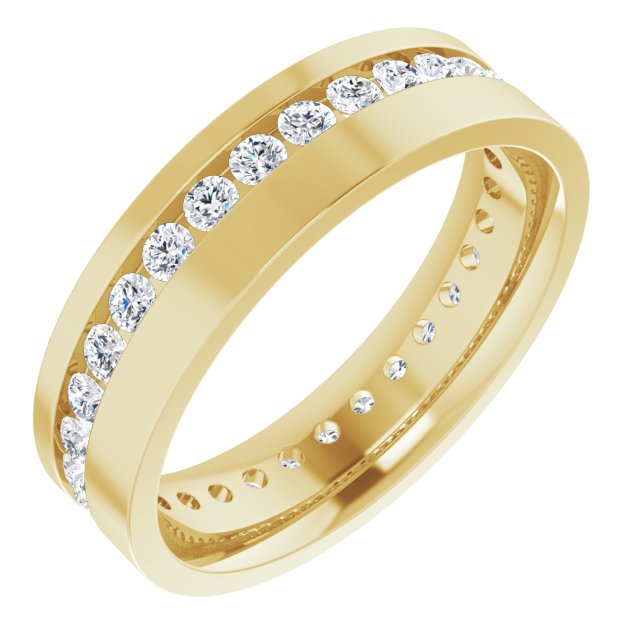 14K Yellow 9/10 CTW Lab-Grown Diamond Band