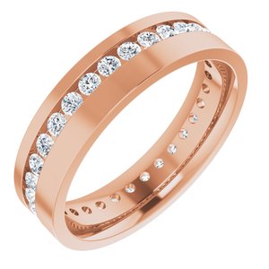 14K Rose 1 CTW Lab-Grown Diamond Band