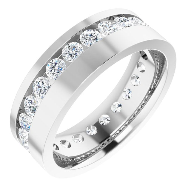 14K White 2 1/6 CTW Lab-Grown Diamond Band