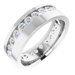 14K White 2 1/6 CTW Lab-Grown Diamond Band