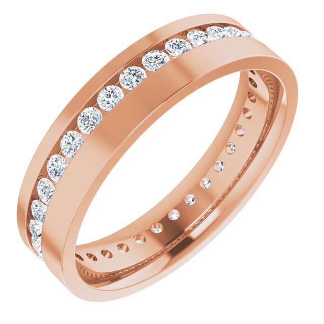 14K Rose 1 CTW Lab-Grown Diamond Band