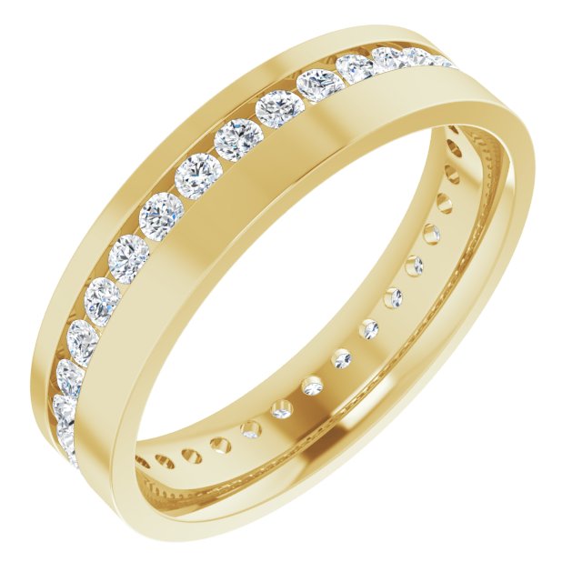 14K Yellow 1 CTW Lab-Grown Diamond Band