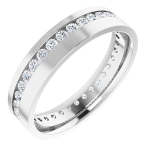 14K White 1 CTW Lab-Grown Diamond Band
