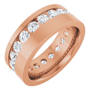 14K Rose 1 3/4 CTW Lab-Grown Diamond Band