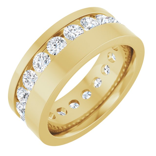 14K Yellow 3/4 CTW Lab-Grown Diamond Band