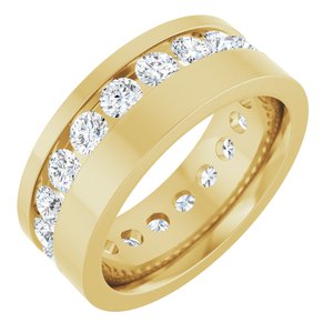 14K Yellow 3/4 CTW Lab-Grown Diamond Band