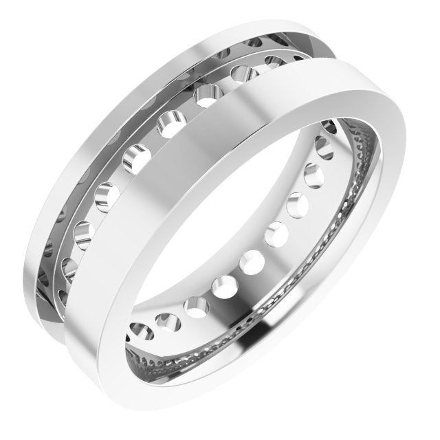 14K White 4 CTW Lab-Grown Diamond Band