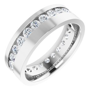 14K White 3/4 CTW Lab-Grown Diamond Band