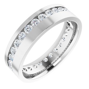 14K White 7/8 CTW Lab-Grown Diamond Band