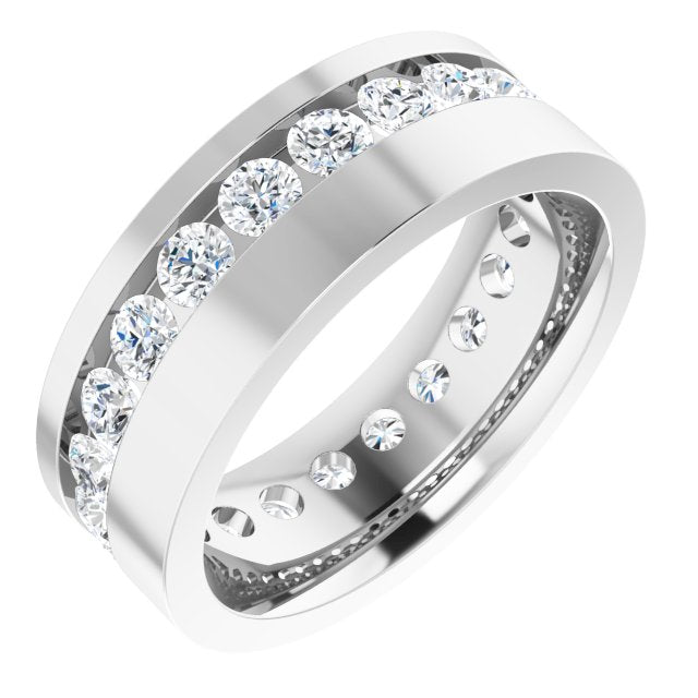 14K White 2 CTW Lab-Grown Diamond Band