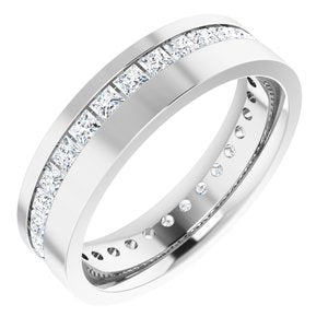 14K White 1 3/8 CTW Lab-Grown Diamond Band