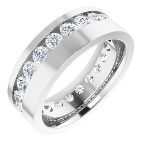 14K White 2 CTW Lab-Grown Diamond Band