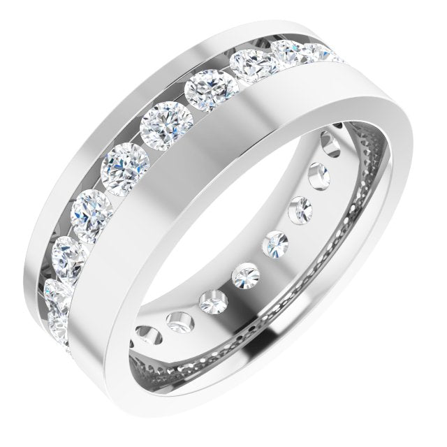 14K White 2 CTW Lab-Grown Diamond Band