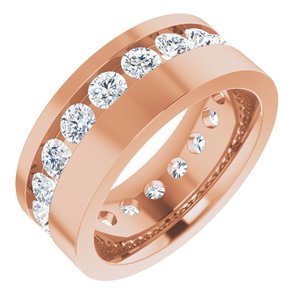 14K Rose 1 3/4 CTW Lab-Grown Diamond Band