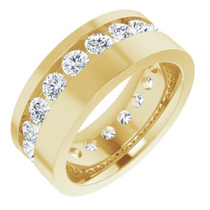 14K Yellow 3/4 CTW Lab-Grown Diamond Band