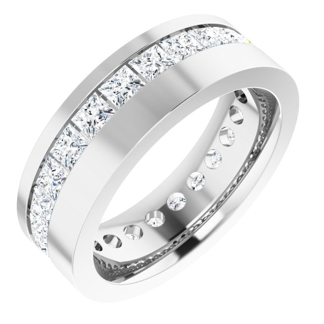 14K White 3 9/10 CTW Lab-Grown Diamond Band