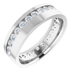 14K White 3/4 CTW Lab-Grown Diamond Band