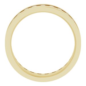 14K Yellow 3/4 CTW Lab-Grown Diamond Band