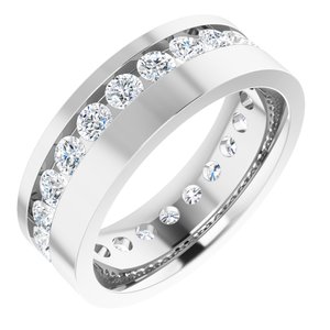 14K White 2 CTW Lab-Grown Diamond Band