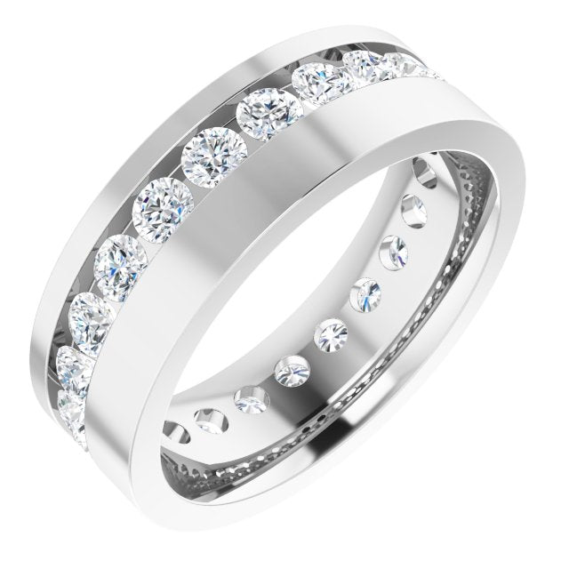 14K White 2 CTW Lab-Grown Diamond Band
